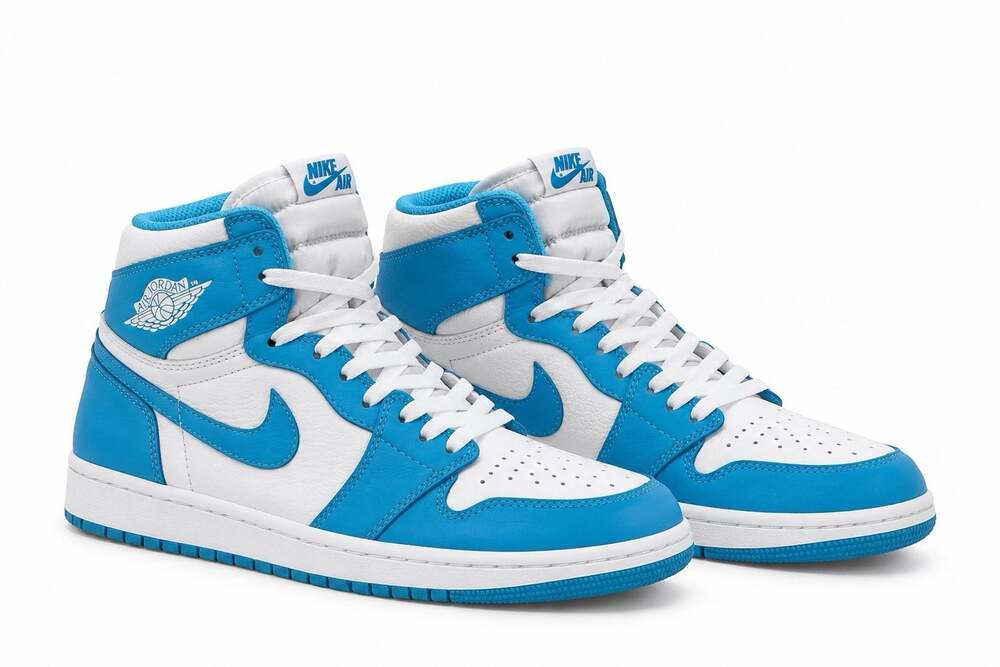 Nike Air Jordan 1 Retro High OG UNC 2015 Size 8.5 Powder Blue 555088-117